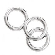 O-ringe. Lukkede. Forsølvet. 10 mm. 25 stk.